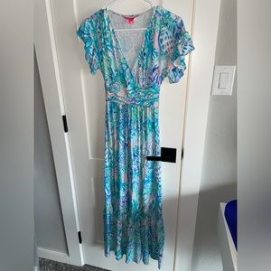 Lilly Pulitzer Jessi MIDI Dress in Craysea XXS